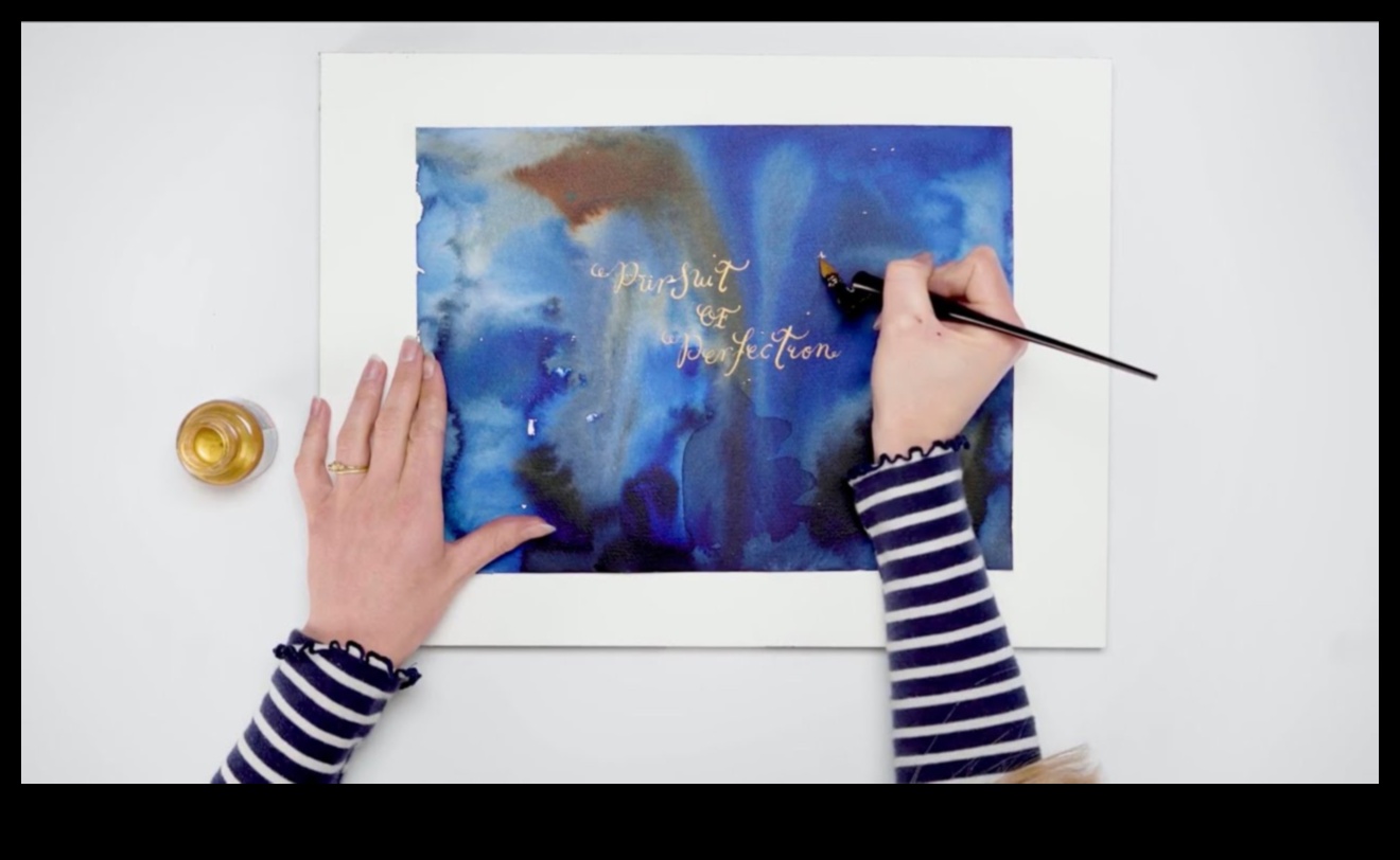 Gleznotā pilnība: Akvareļu tintes mākslinieciskā maģija