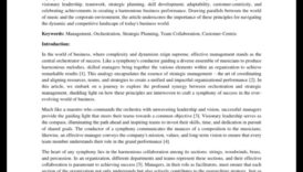 Biznesa simfonija: panākumu organizēšana, izmantojot vadību