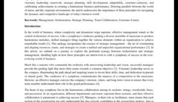 Biznesa simfonija: panākumu organizēšana, izmantojot vadību