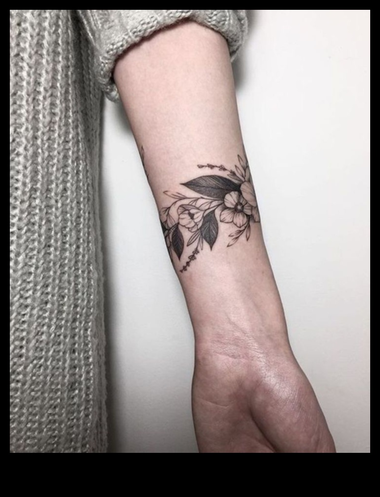 Gracioza tinte: izsmalcinātība displejā ar plaukstas tetovējumiem