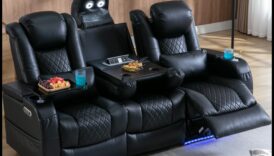 Kino komforts: nolaižamie dīvāni un mēbeles, kas paredzētas televīzijas skatīšanai